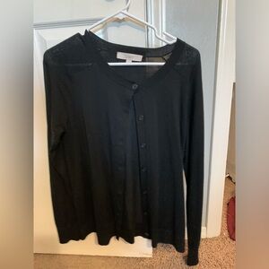 LOFT Black Cardigan L